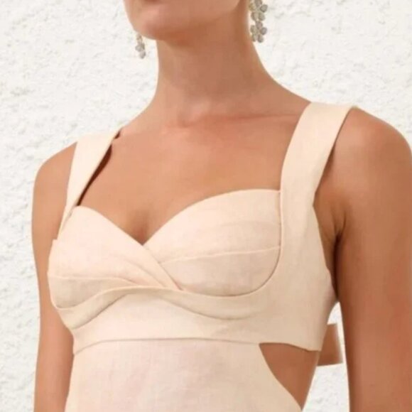 Zimmerman summer fashion linen floral pat-tern mid-length dress - Picture 8 of 12